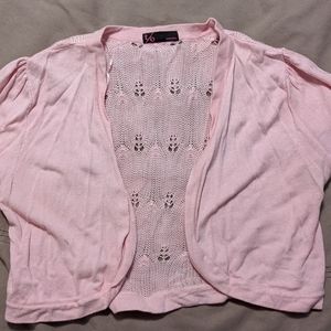 Short sleeve cropped cardigan